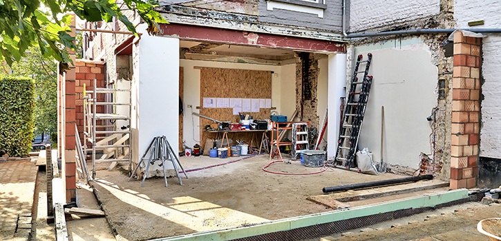 home extension in progress