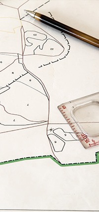 map depicting plot boundaries