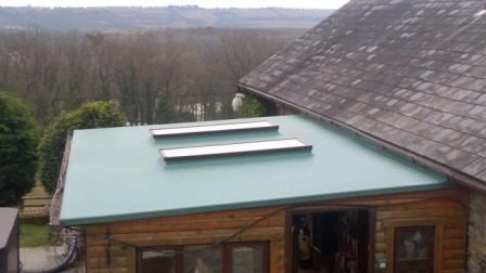 Fibreglass green roof