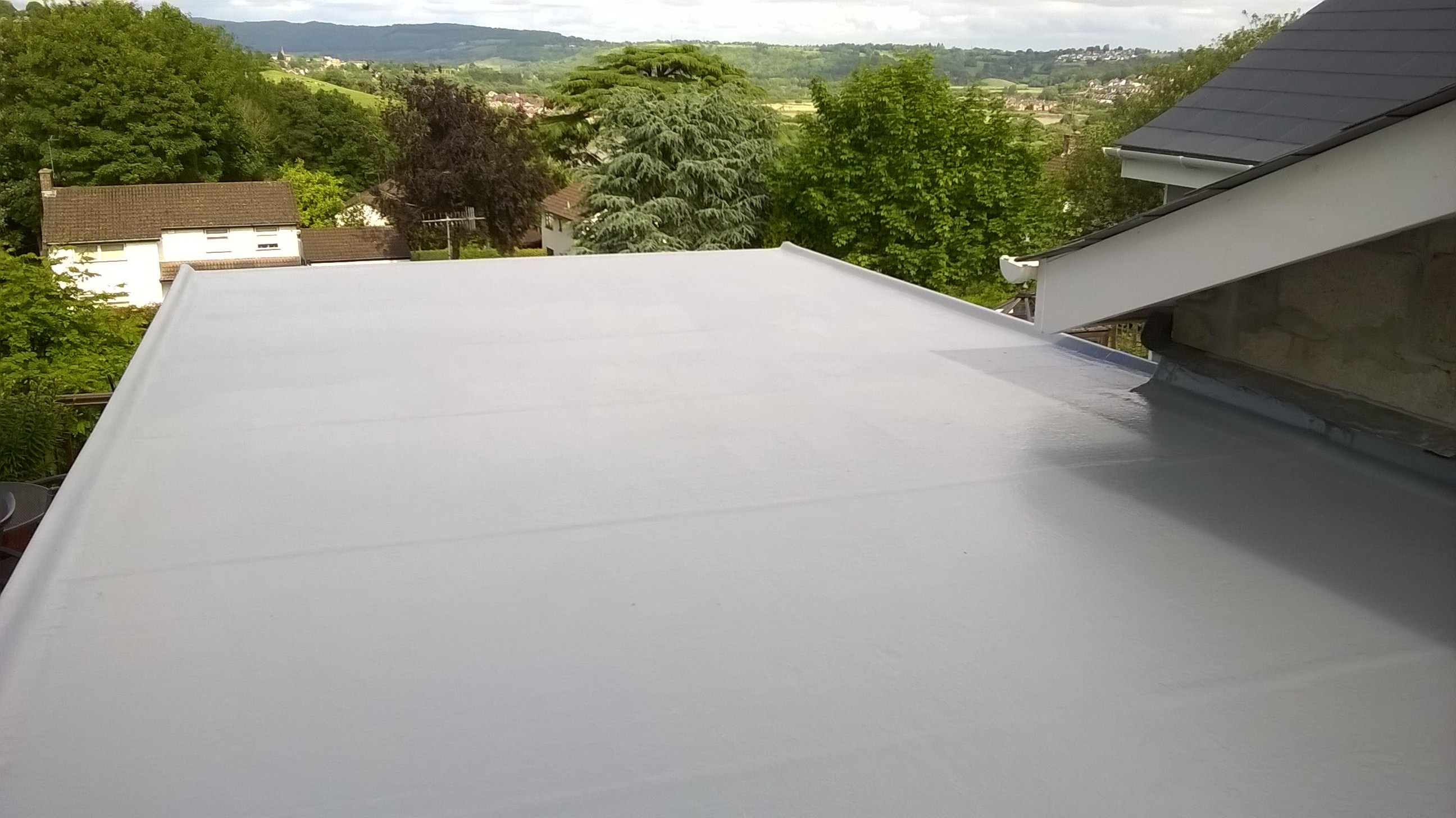Flat roof in Crickhowell with flocoat