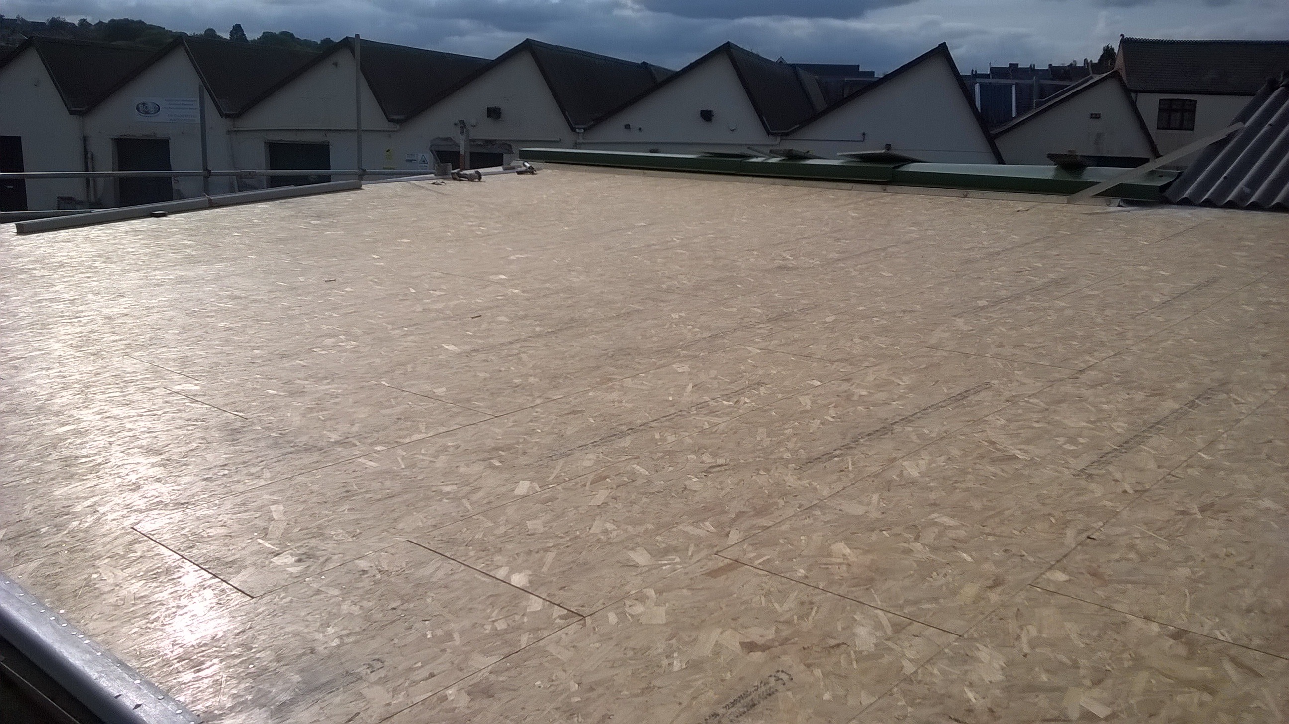 Factory flat roof in Newport