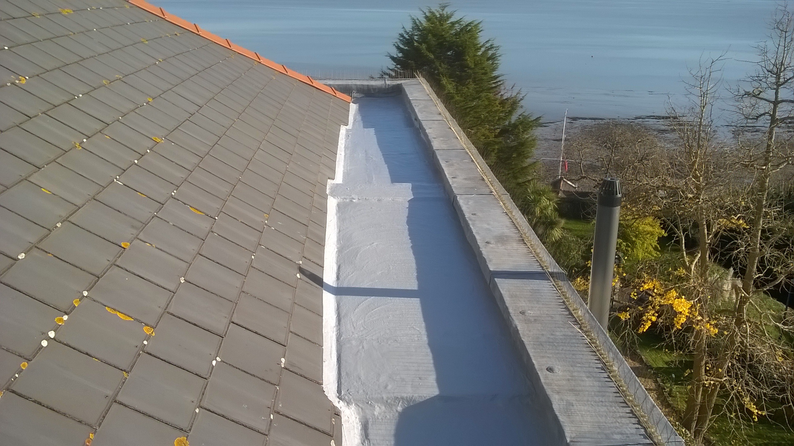 Gutter lining in Penarth South Wales