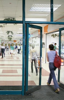 automated door of retail centre