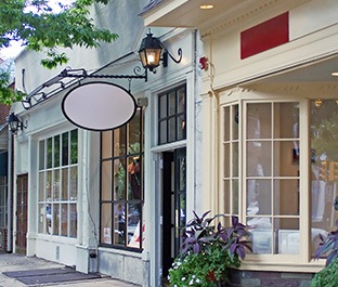 glazed shop front on high street