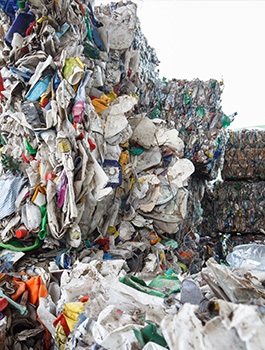 pile of waste in dump site