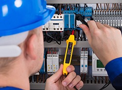 electrician carrying out tests