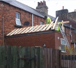 emergency roof construction