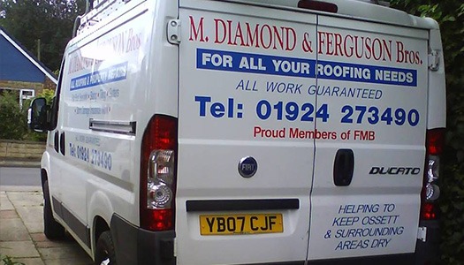 rear view of company van