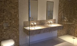 luxury marble bathroom cleaned