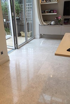 limestone floor polished in London