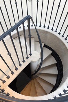 marble stairs polished