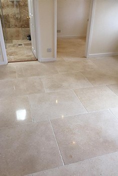 polishing limestone floors