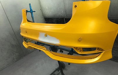 repainting a car panel