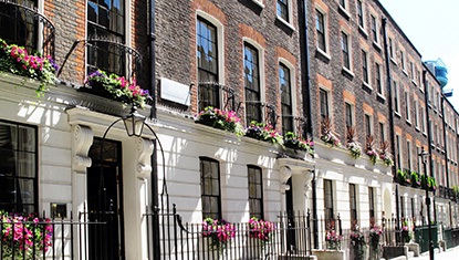 row of georgian terrace houses in London