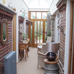 interior of finished glass atrium