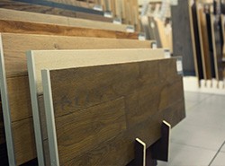 rows of laminated board