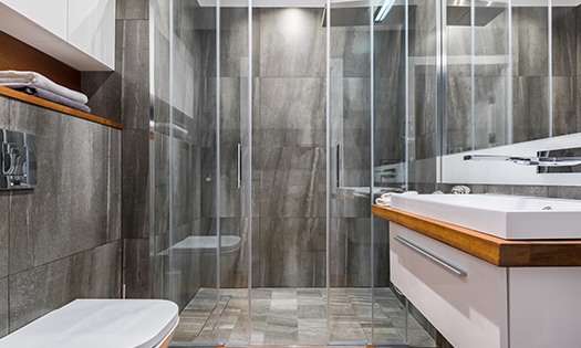 view of a new bathroom renovation