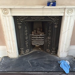 worn and aged fireplace - Marble Floor Cleaning Services