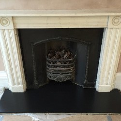 restored marble fire place