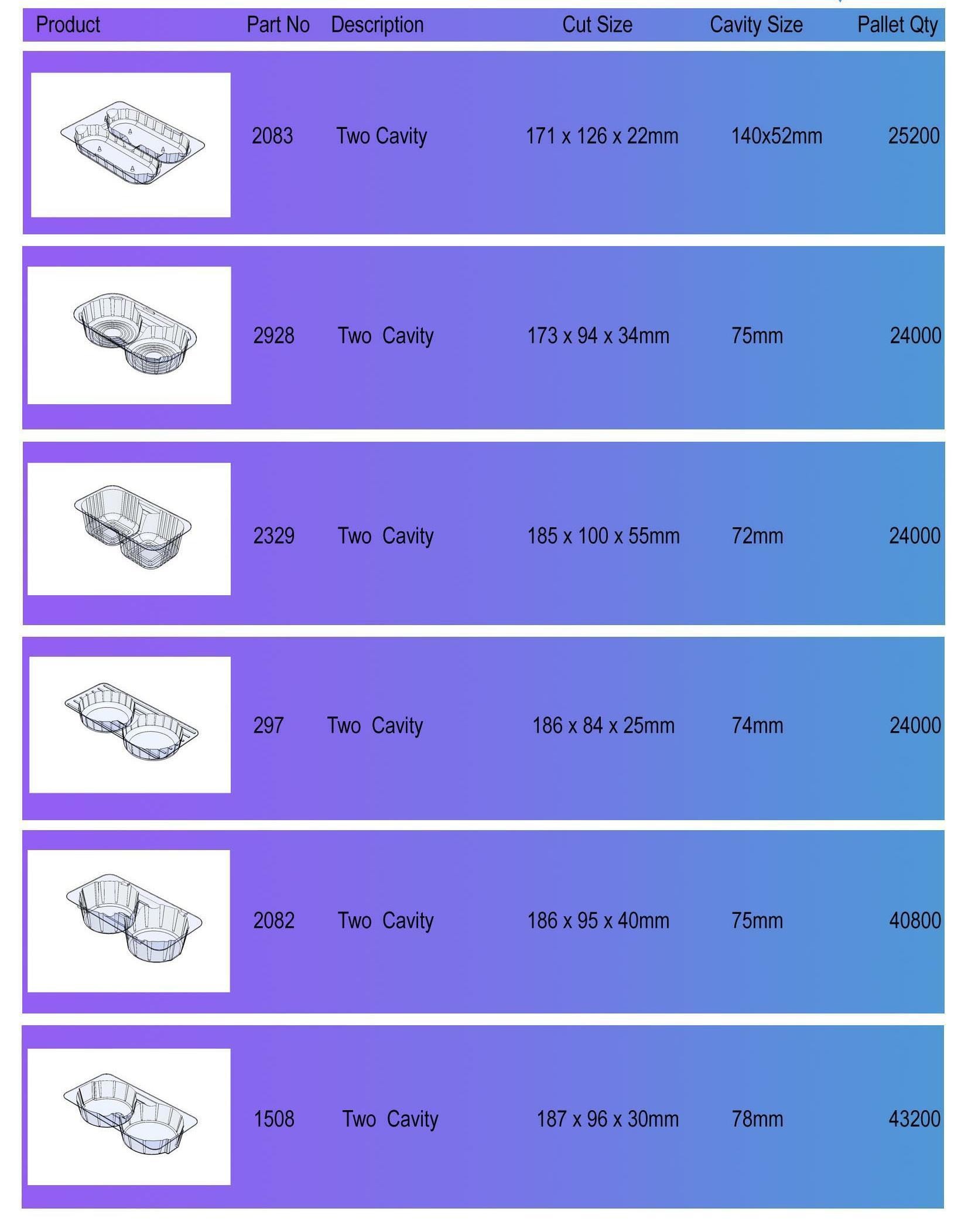 Plastic tray Food trays Bakery tray SOT and open trays