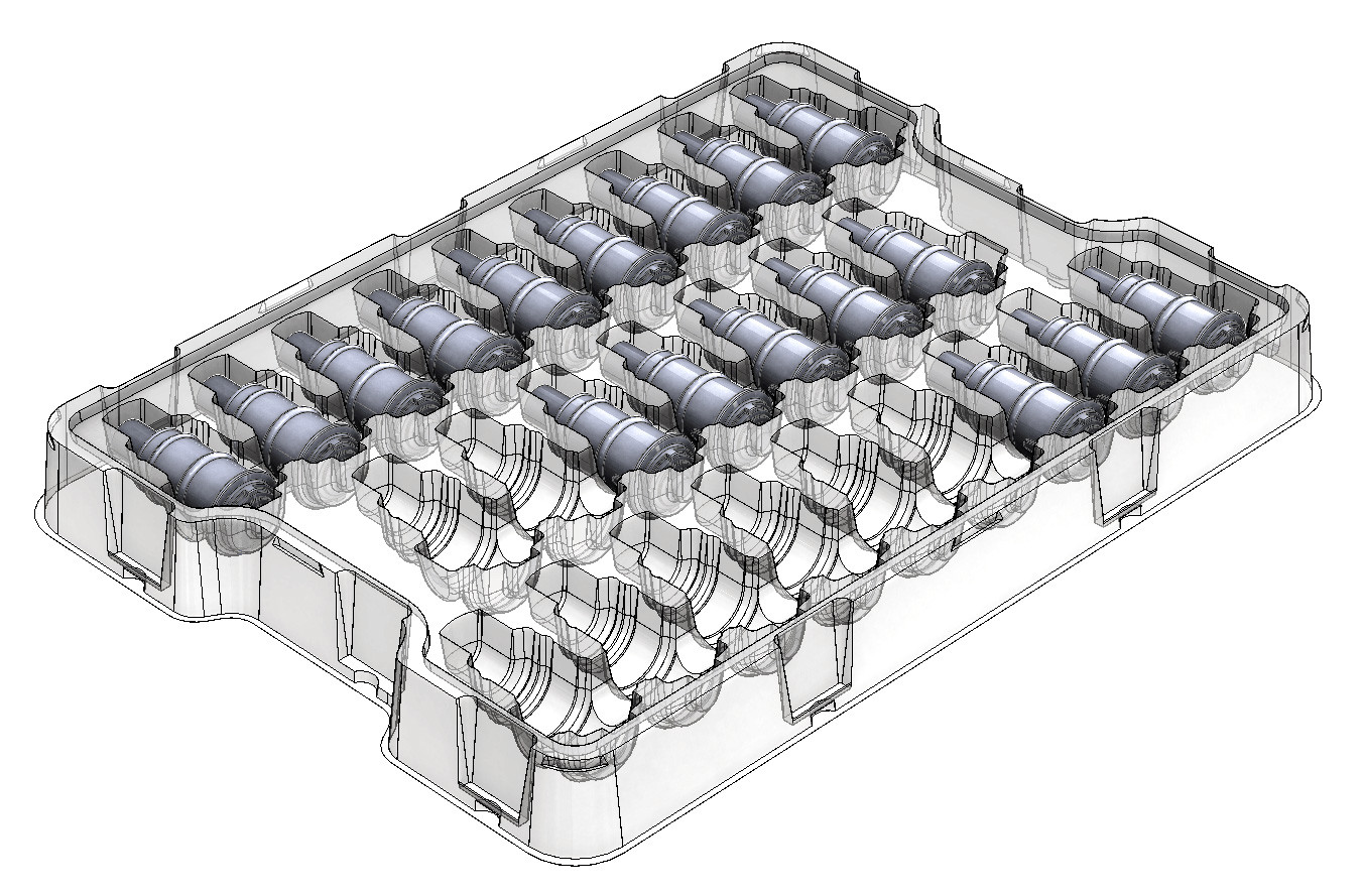 Custom made Vacuum Formed Transit Trays