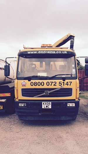 specialist vac tanker with company graphics