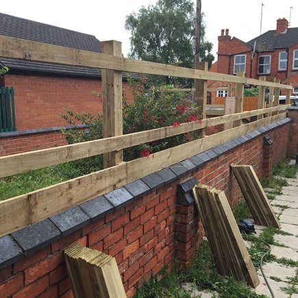 fence installation in progress