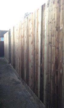 tall closeboard garden fence