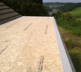Flat Roofing in Monmouth osb3 decking