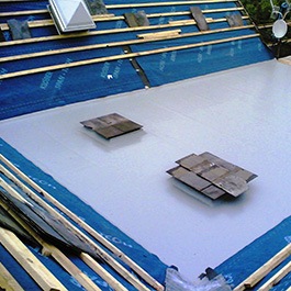 Flat roof renewal in Monmouth.