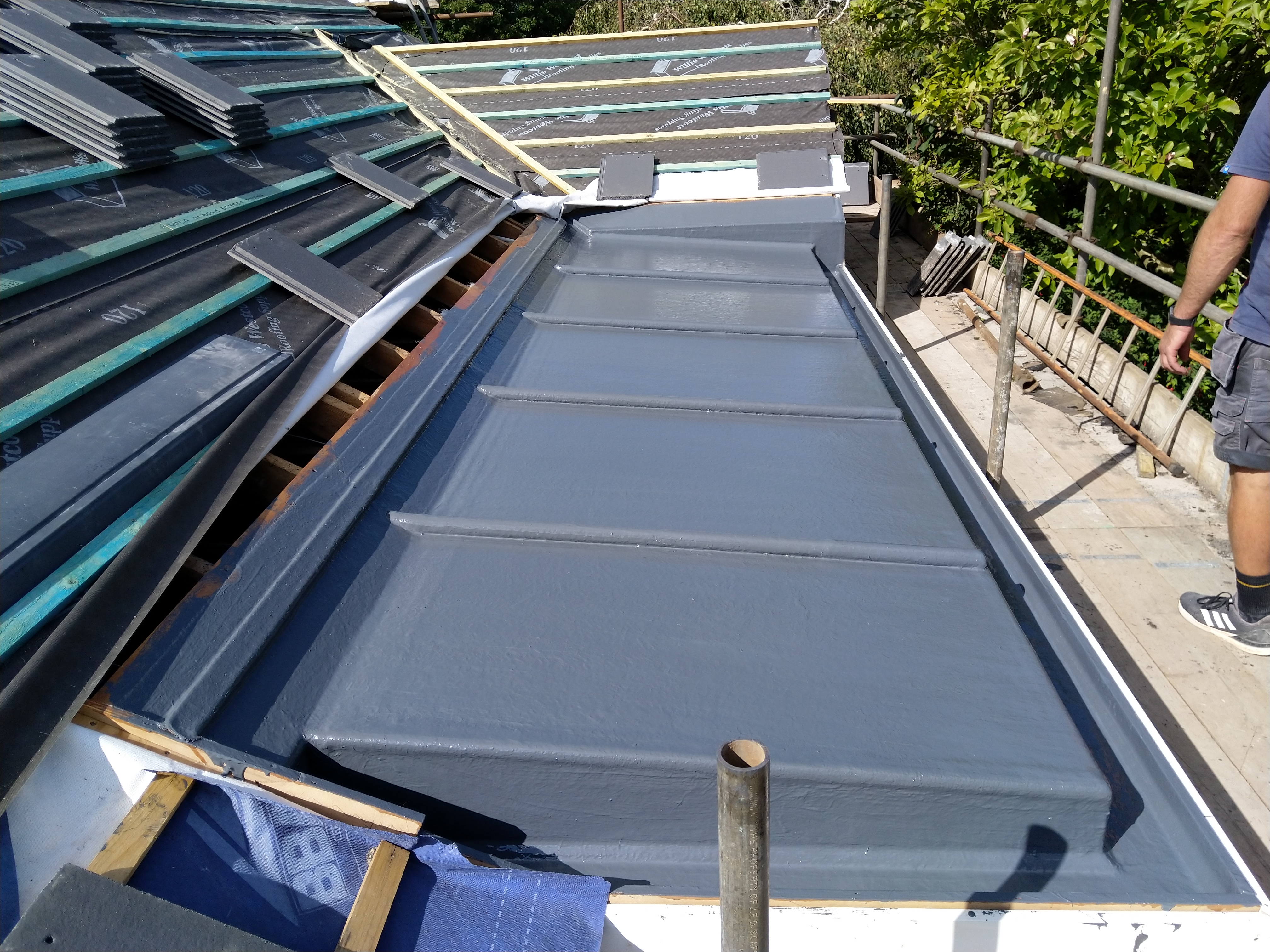 Fibreglass Imitation Lead Roof Caldicot. 
