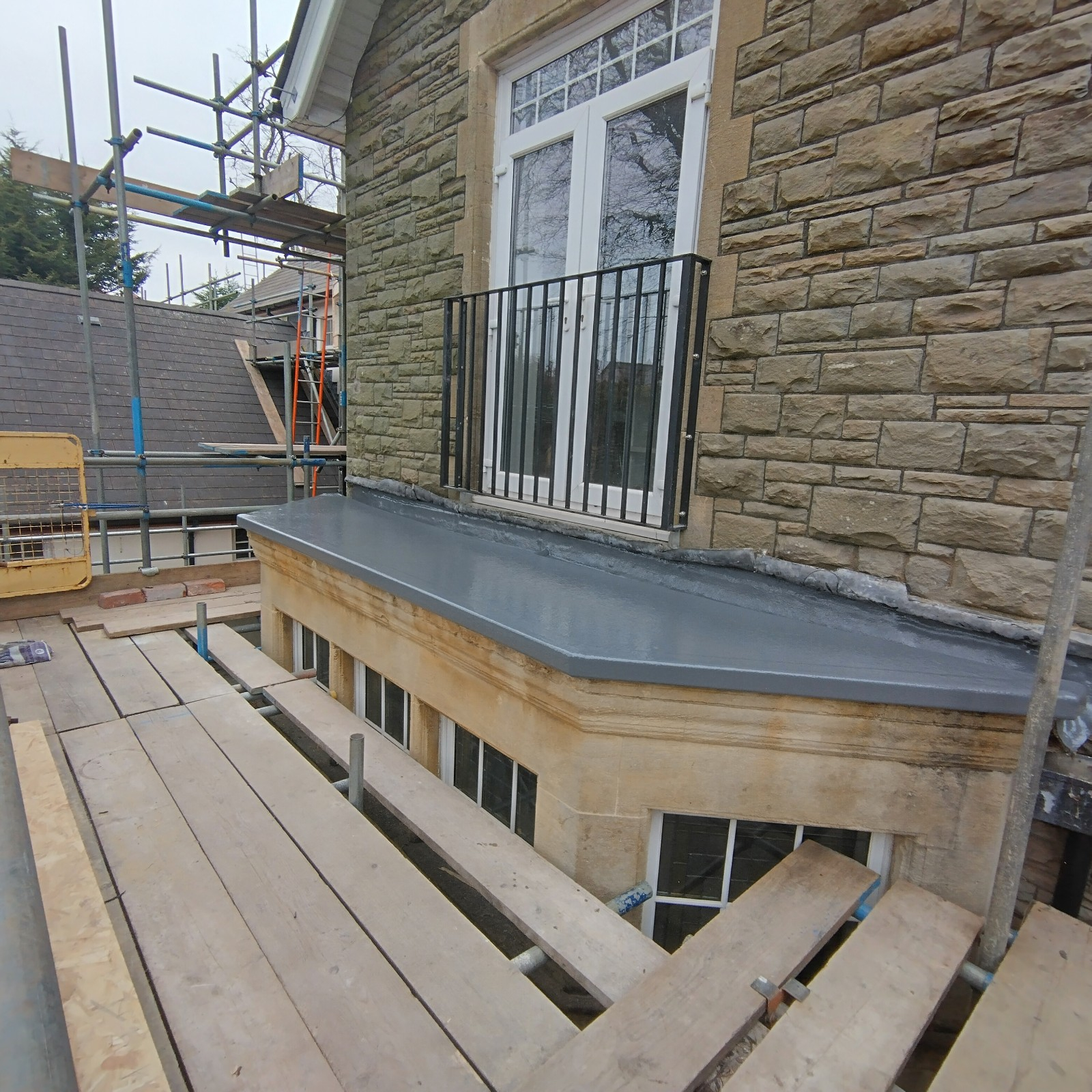 Bay window flat roof Newport.