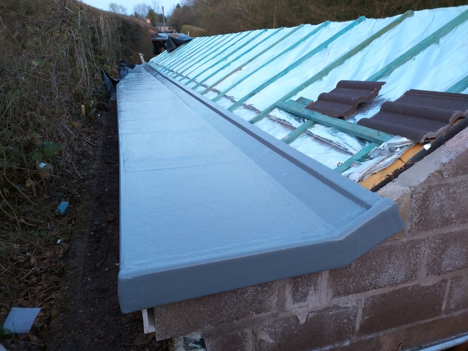 GRP Flat Roof in Monmouth area. 
