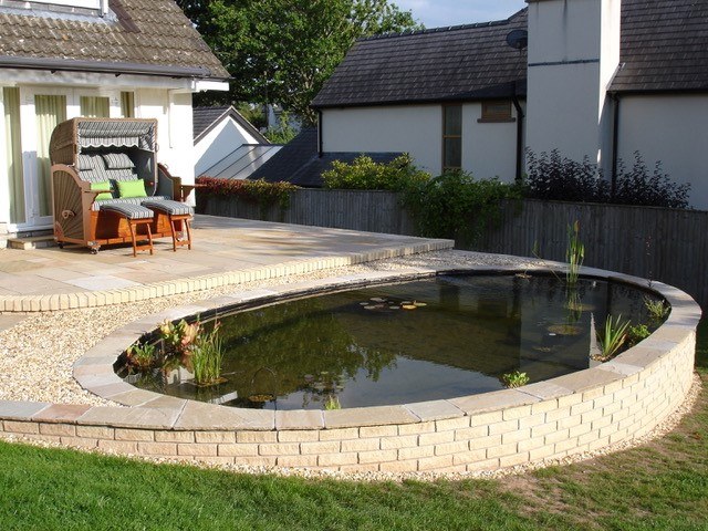 Finished Fibreglass Fish pond in Usk 