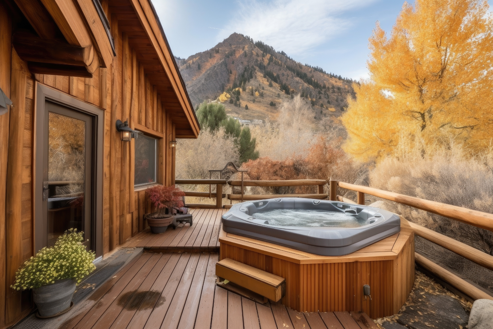 Outdoor hot tub