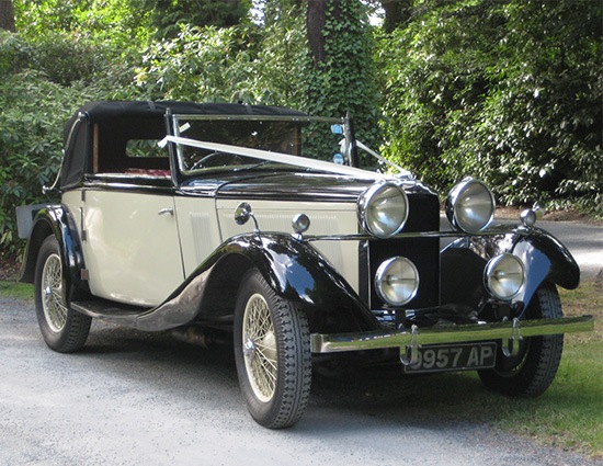 vintage roesch talbot wedding car