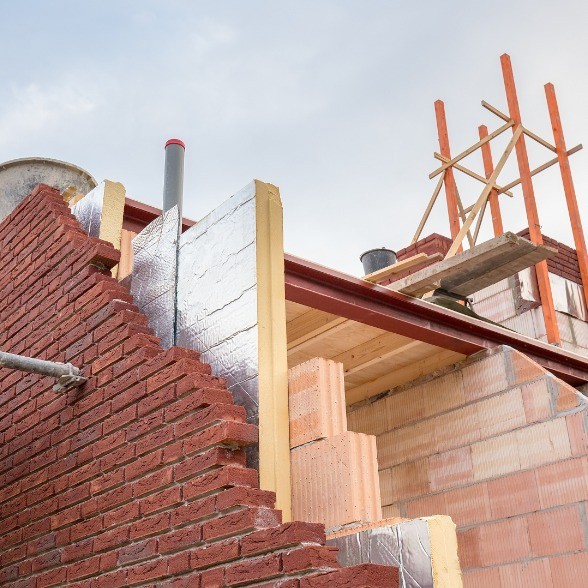 Getting the house wind and weather tight - new build construction Cannock, Stoke on Trent, Staffordshire
