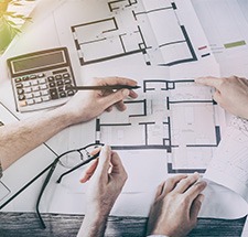 discussing over house plans