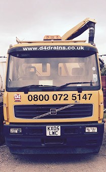 Specialist vacuum tanker with company logo - Lancashire Septic Tank And Drainage Specialists 
