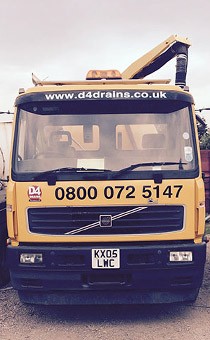 Specialist vacuum tanker with company logo - Lancashire Septic Tank And Drainage Specialists