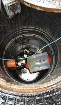 inside of a septic tank