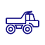 A line drawing of an excavator