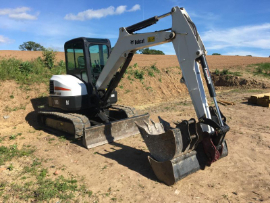 Image of a white 5.5t midi digger