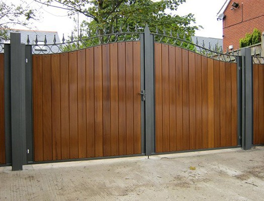 pair of swing driveway gates