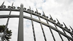 close up photo of an iron gate