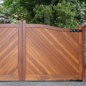 hardwood driveway gates