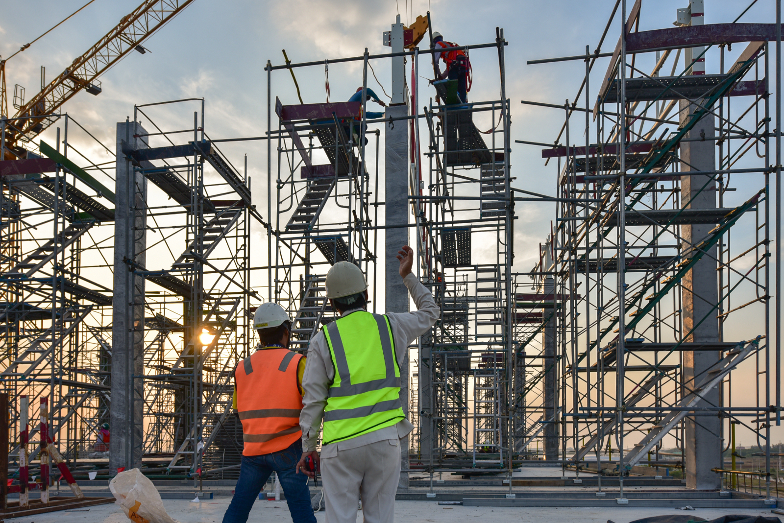Two Workers High Vis