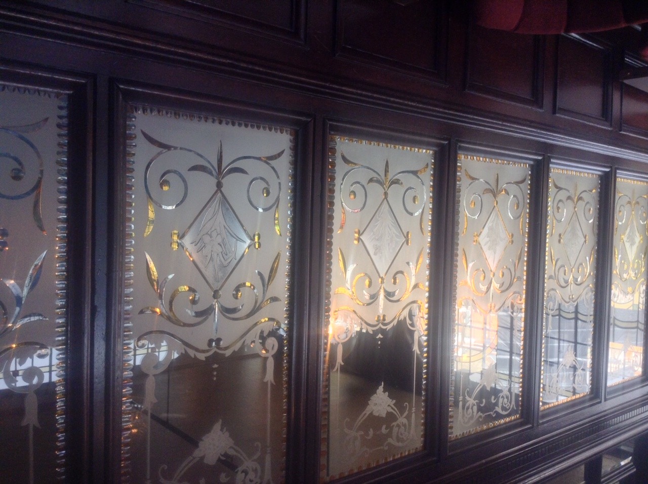 Pub Window Glass Acid Etching