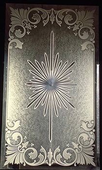 brilliant cut glass window panel