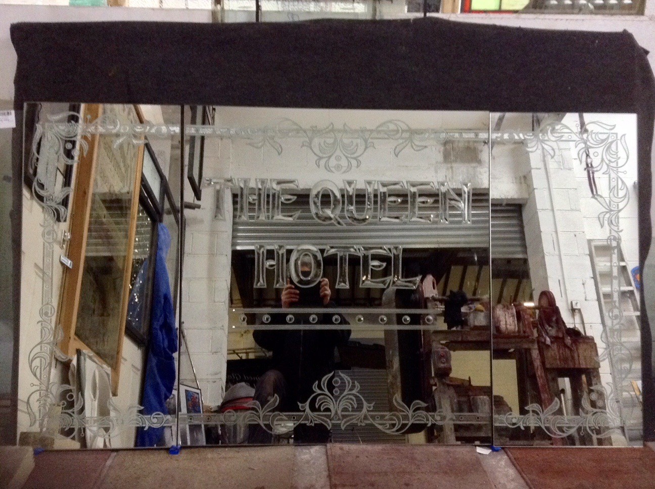 brilliant cut pub mirror